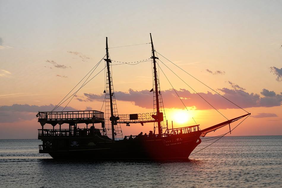 Lobster and Steak: Pirate Galleon Dinner with Open Bar