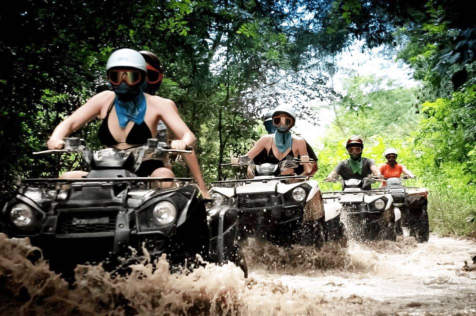 Cozumel ATV Adventure to Jade Cavern with Beach Club and Transportation - Double