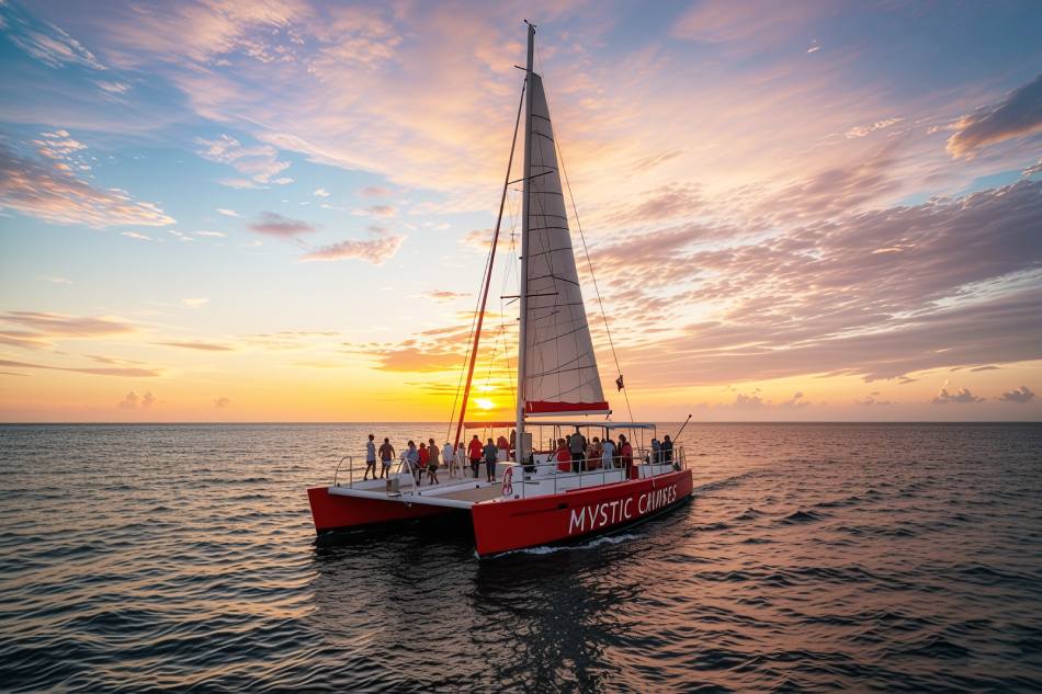 Golden Twilight Sunset Cruise in Antigua with Drinks and Transportation 