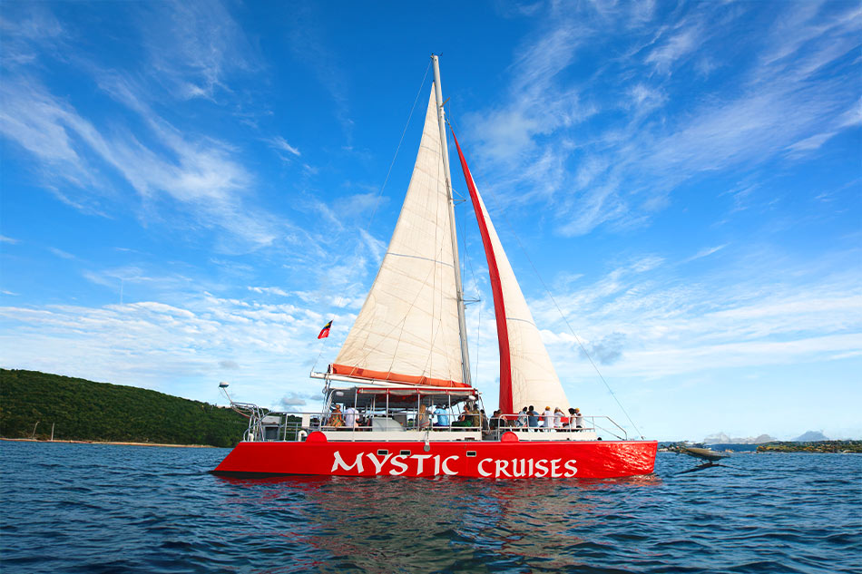 Mystic Island Safari in Antigua with Catamaran, Snorkeling and Open Bar