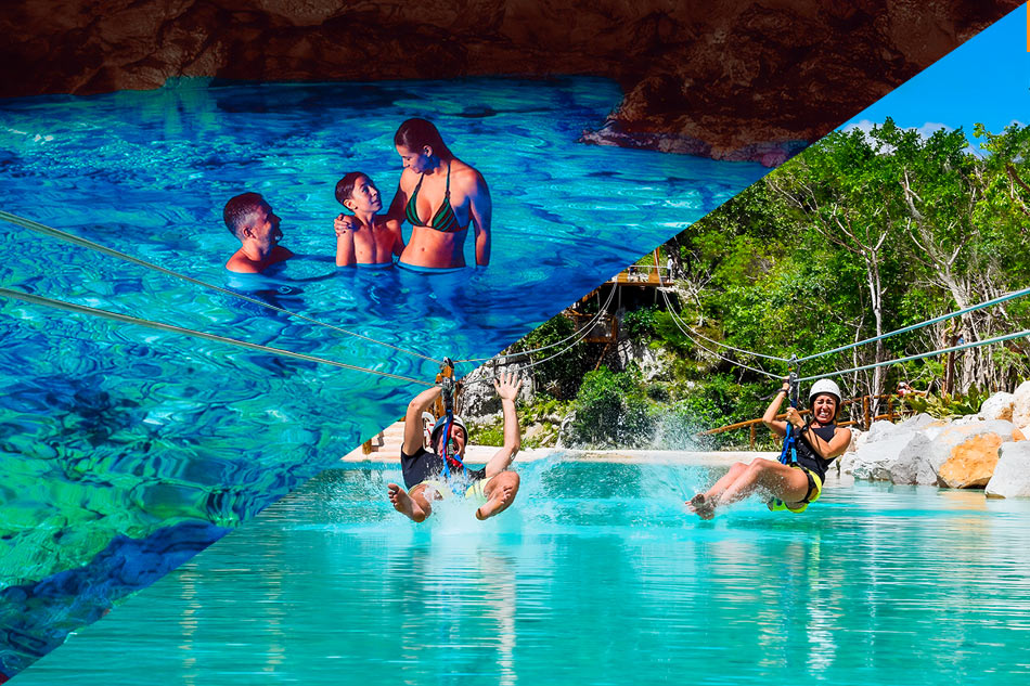 Scape Park Full Admission: Zip Line and Cenote with Transportation