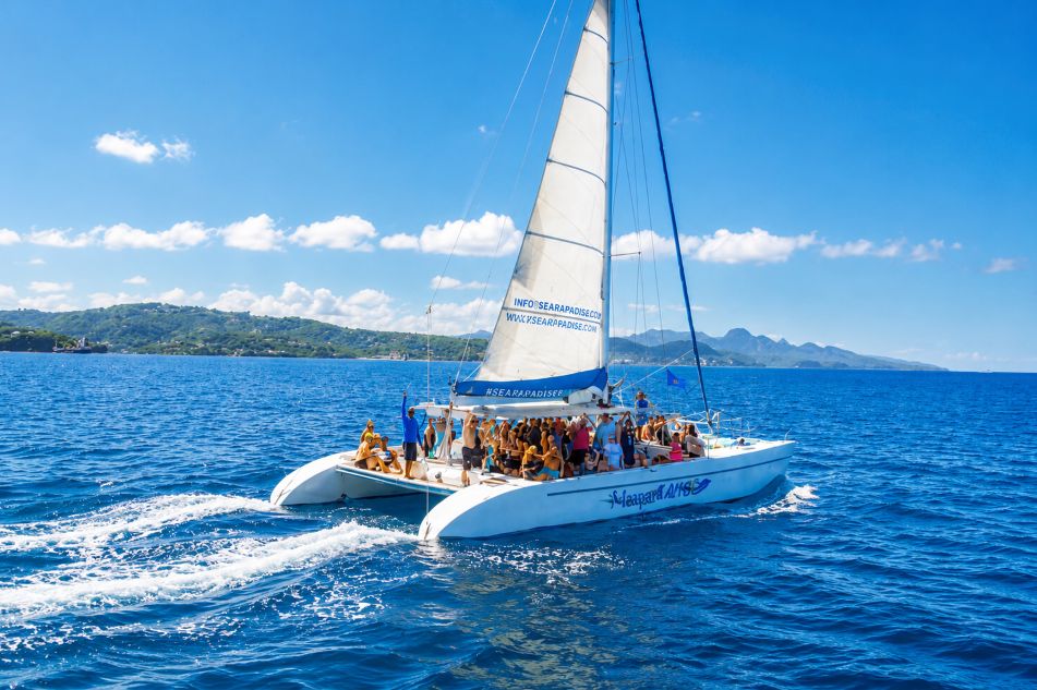 Tout Bagay Tour: Catamaran, Waterfall and Snorkeling in Saint Lucia – Transportation
